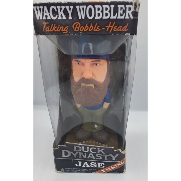 FUNKO WACKY WOBBLER "JASE" Talking Bobble-Head Duck Dynasty - NIB - Box Damaged - Picture 1 of 6